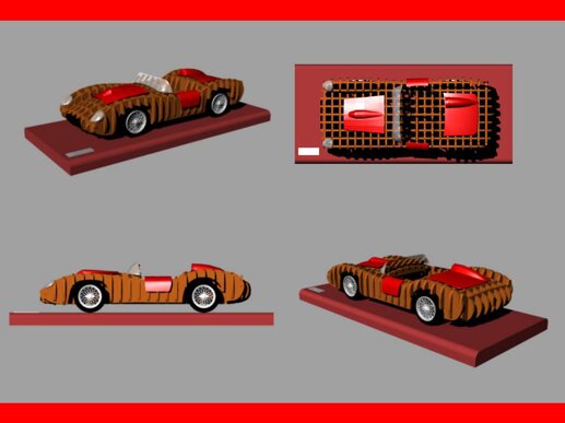 wooden buck scale model